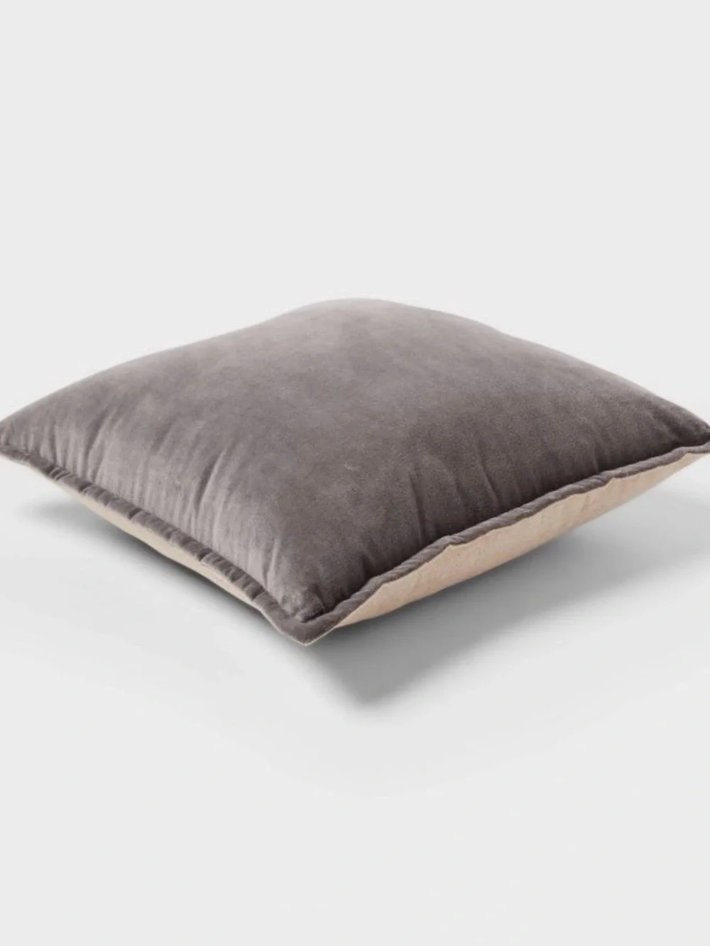 NEW Threshold Gray Velvet Pillow